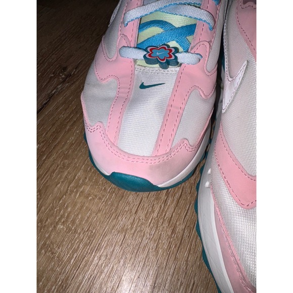 Nike Air Max 270 React Women Pink Teal Floral Casual Sneakers Shoes PLS READ - Picture 4 of 9